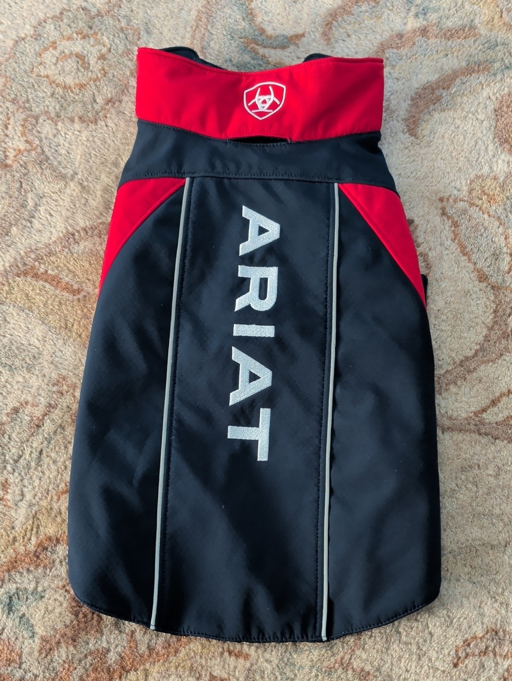 Ariat Navy and Red Team Softshell Performance Dog Coat - Picture 2 of 8